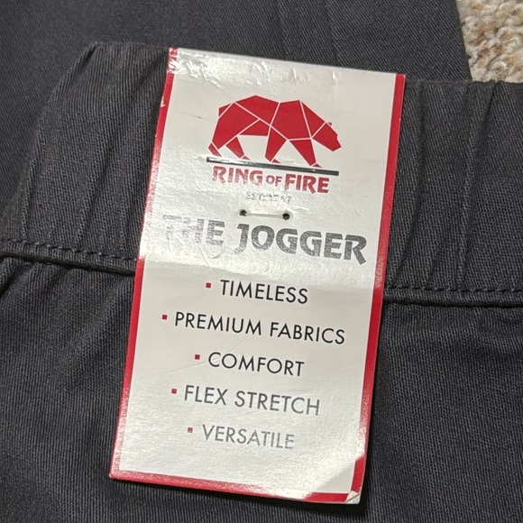 NWT Ring of Fire Black Cargo Pants Durable Cotton Blend - Picture 5 of 6